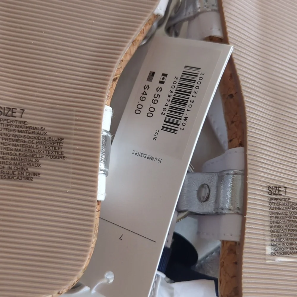 NWT Janie and Jack White and Silver Sandals - Picture 5 of 5